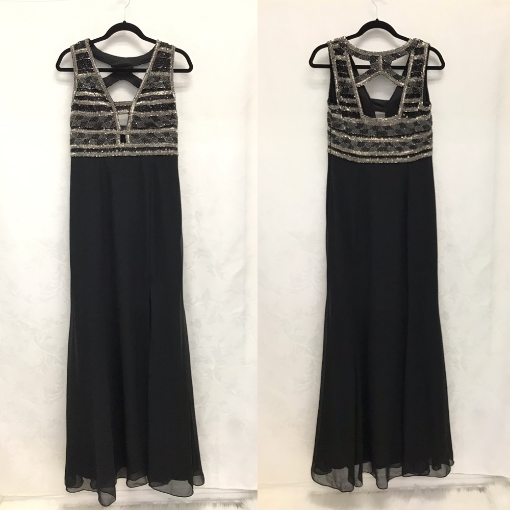 Adrianna Papell Beaded Georgette Gown - Picture 4 of 7